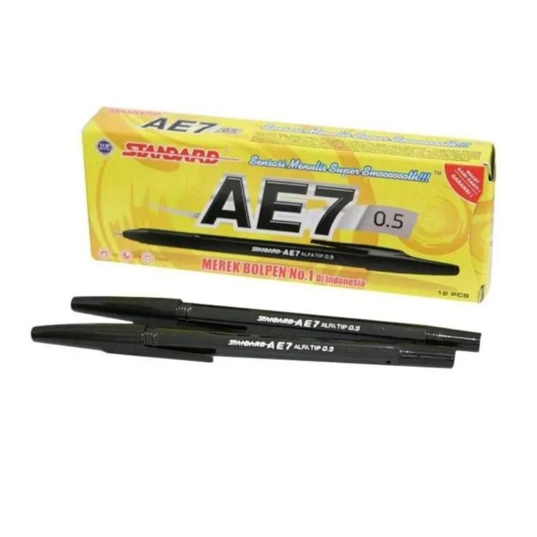 

promo 6pulpen standar AE7 tinta hitam