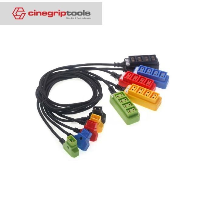 D-TAP TO 4 D-TAP FEMALE DISPENSER FOR RED/ARRI CAMERA POWER CABLE 60CM