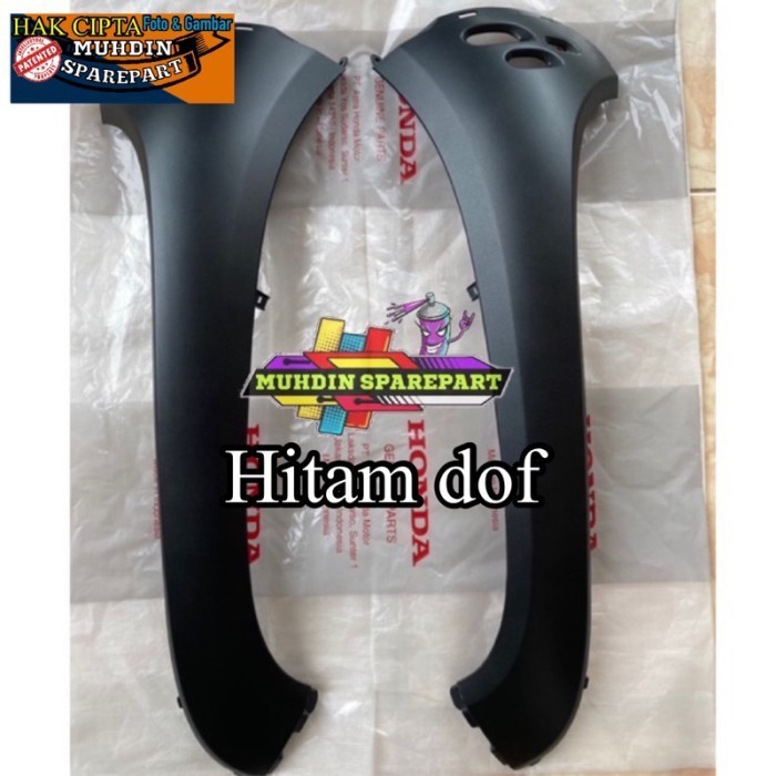 Cover sayap body depan scoopy new K2F 2021 sampai 2023 hitam doff