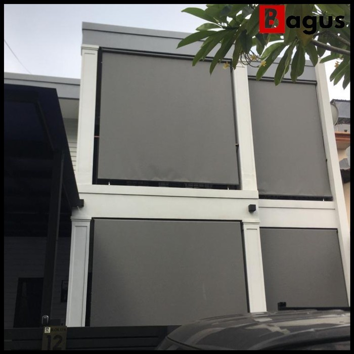 suntex blind tirai outdoor tampis air hujan di garasi rumah