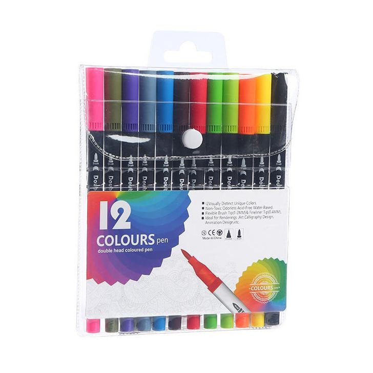 

Watercolor Marker Spidol Warna Brush 12/24 Warna