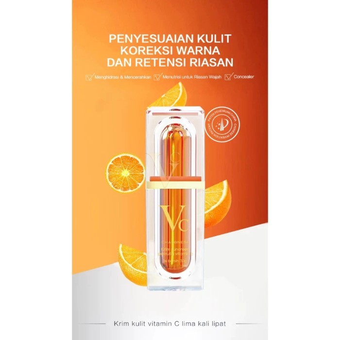 Vc Whitening Lazy Cream Facial Moisturizer Cream 5x Vitamin C Pelembab