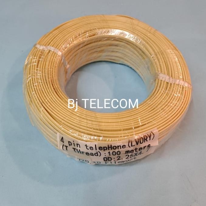 Kabel line telepon isi 4 kabel/ kabel telepon gepeng isi 4/ kabel line