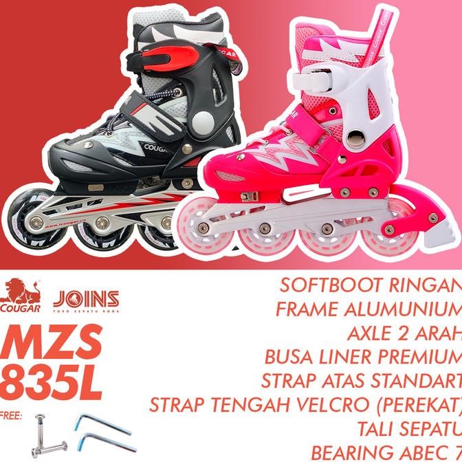 Sepatu Roda Anak Cougar Mzs835L Pink
