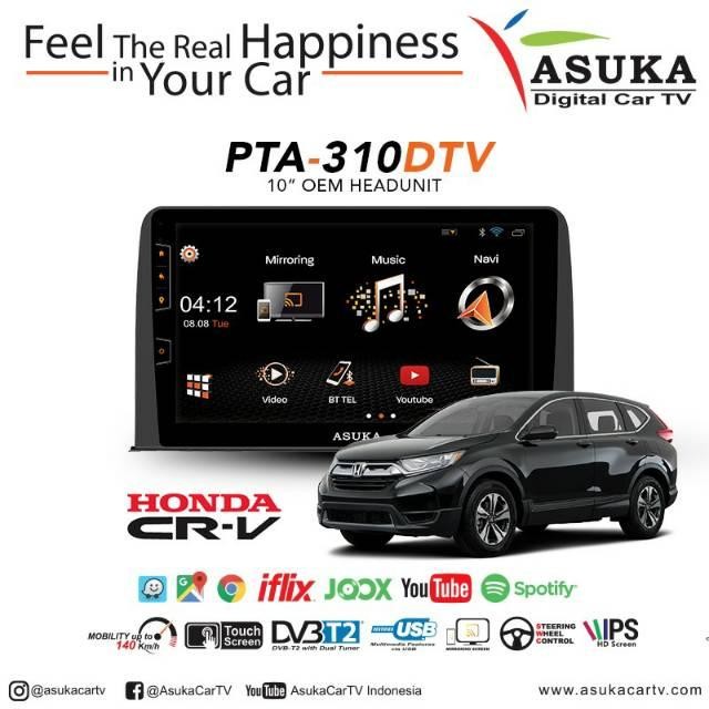 Head Unit Asuka Pta310Tv Crv Turbo - Head Unit Crv Turbo Asuka Pta 310 Tv - Tv Oem Honda Crv Turbo