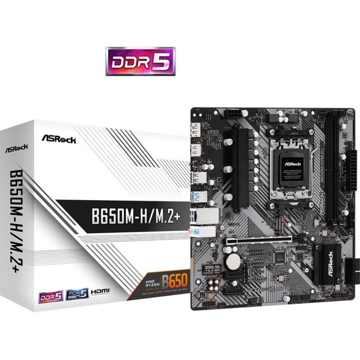Motherboard ASRock B650M-H/M.2+ - AM5 AMD B650 DDR5 USB3.2 Type-C Good Quality
