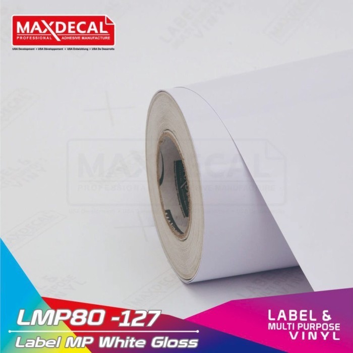 

MAXDECAL LMP85 127 cm Sticker Label Print Eco Vinyl Putih Gloss [ROLL]