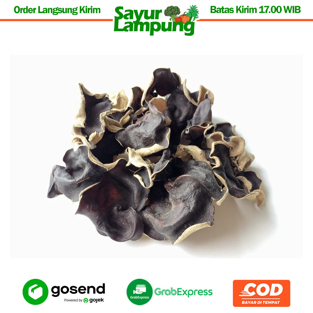 

Jamur Kuping Kering 50 Gr - Sayur Lampung