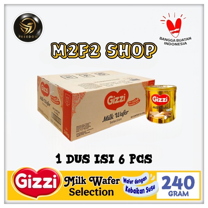 

Gizzi Festive Wafer & Milk Biskuit Selection Kaleng - 240 gr (Karton)