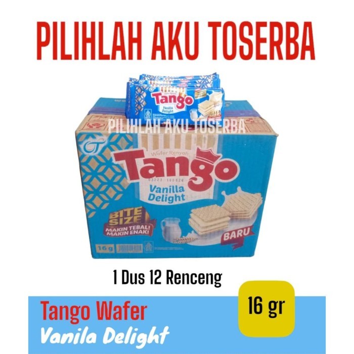 

Tango Wafer VANILLA DELHT RENCENG - (1 KARTON ISI 12 RENCENG)