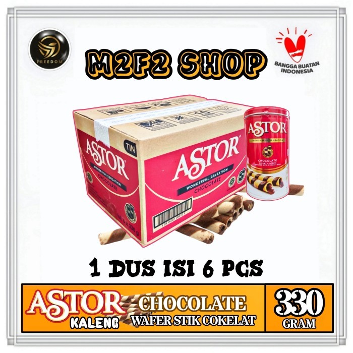 

ASTOR Wafer Stick Cokelat Chocolate Kaleng - 330 gr (Harga 6 Kaleng)