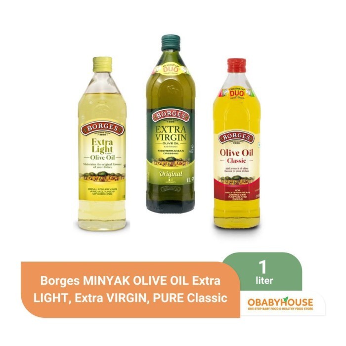 

Borges MINYAK OLIVEOIL Extra LIGHT Extra VIRGIN PURE Classic 1L