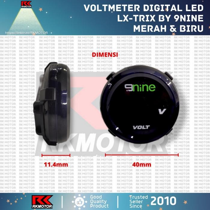 Voltmeter Bulat Motor | Volt Meter Led Digital Dc 12V Lx-Trix 9Nine