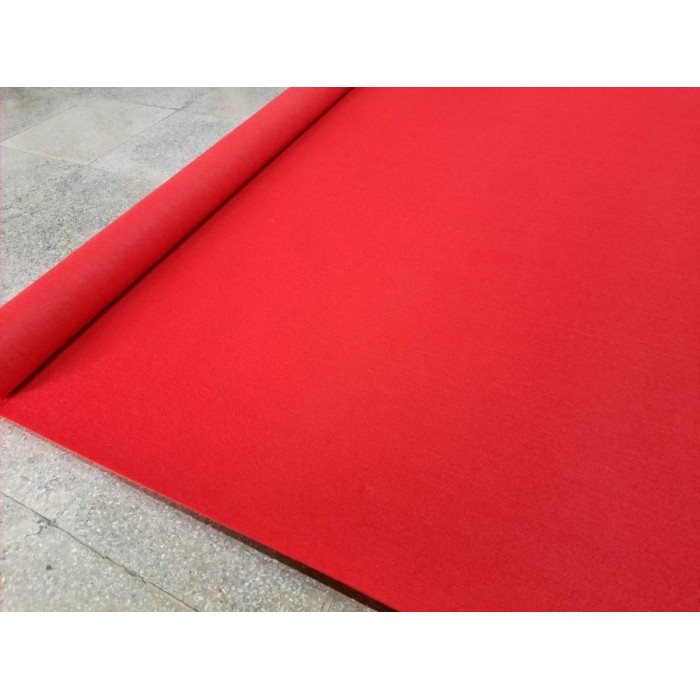 TERLARIS Karpet Lantai Meteran Pameran Bazar MESJID PANGGUNG Wedding 1x3 Meter - RED