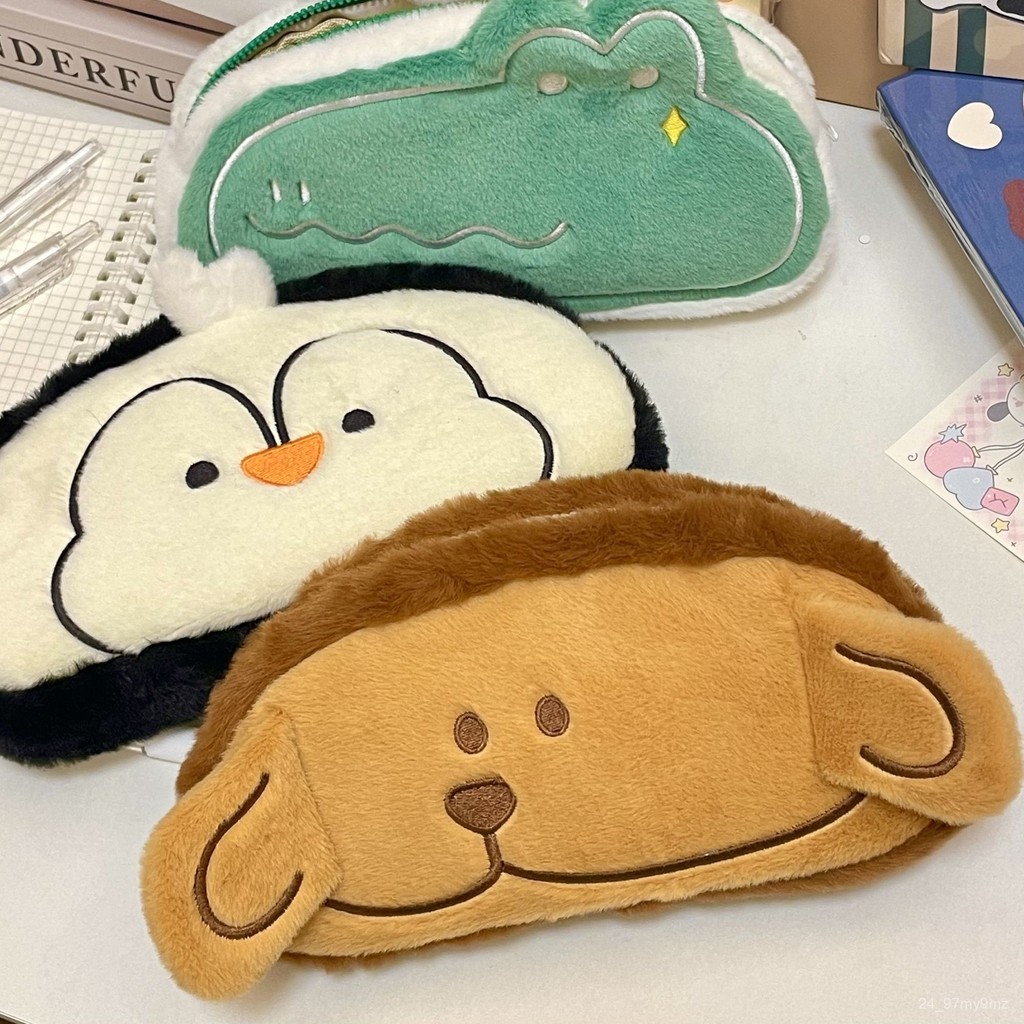 

Cat Plush Pencil Bag Cute Student Good-looking Stationery Box ins Storage Large Capacity Stationery Buggy Bag JBNP