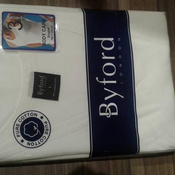 Kaos Dalam Pria Byford Singlet isi 3 pcs anti melar kaos murah oblong HT