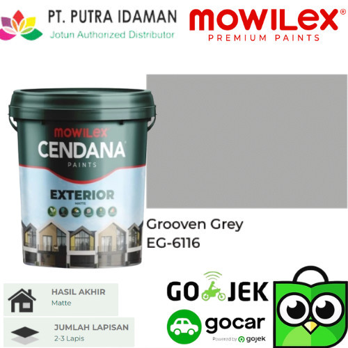 CAT TEMBOK MOWILEX CENDANA EXTERIOR - 25KG GROOVEN GREY EG-6116