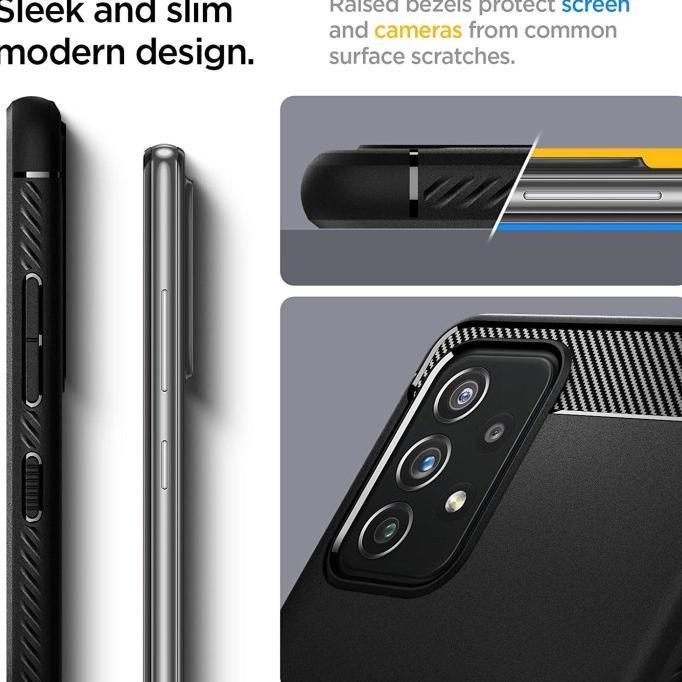 Case Samsung Galaxy A52 / A72 Spigen Rugged Armor Carbon Fiber Casing