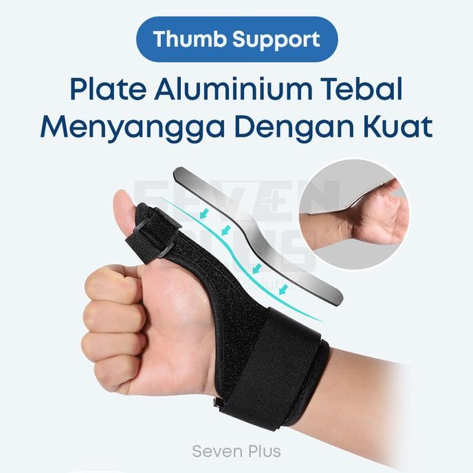 SevenPlus Adjustable Thumb Support / Penyangga Jari Jempol Tangan Untuk terapi De Quervain Syndrome 