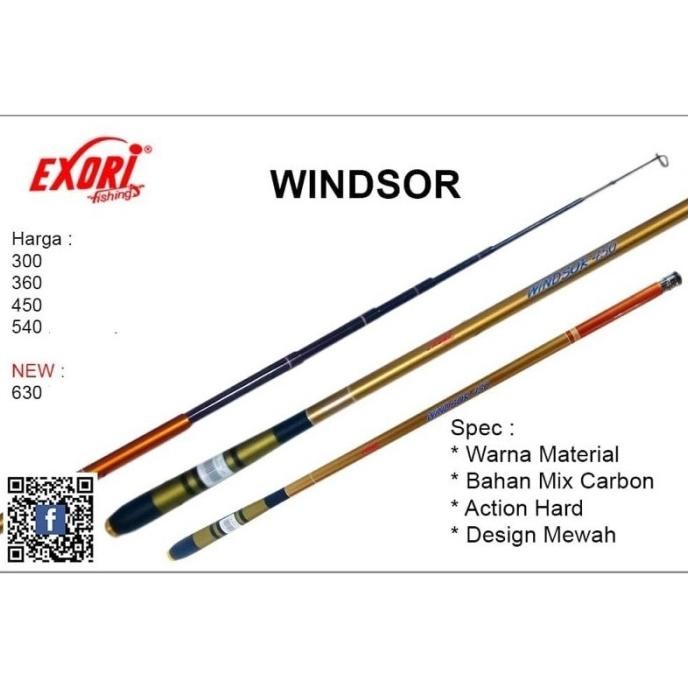 joran pancing exori windsor 300 360 450 540 630 cm tegek carbon hard