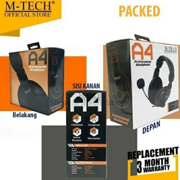 HEADSET GAMING M TECH A4 JACK 3.5MM MTECH