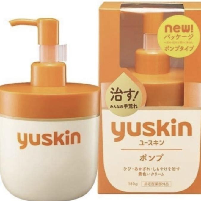 Yuskin Cream Dry Rough Skin Kemasan Pump 180g /Yuskin Skin Care Jepang