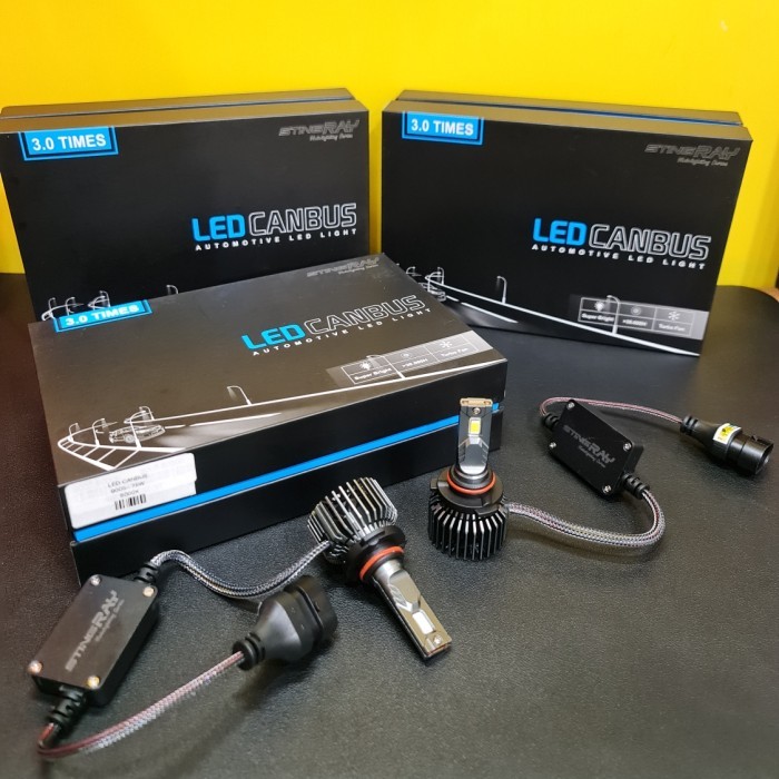 Bohlam Led Hb3 Hb4 Putih 6000K 75 Watt Canbus Stingray