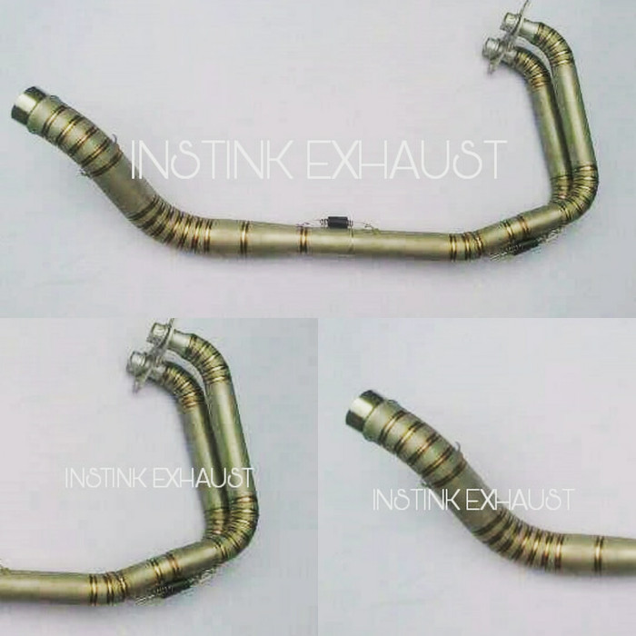 Header Ninja 250 Fi Carbu R25 Mt25 Cbr250 Rr Sandblast Titanium Custom