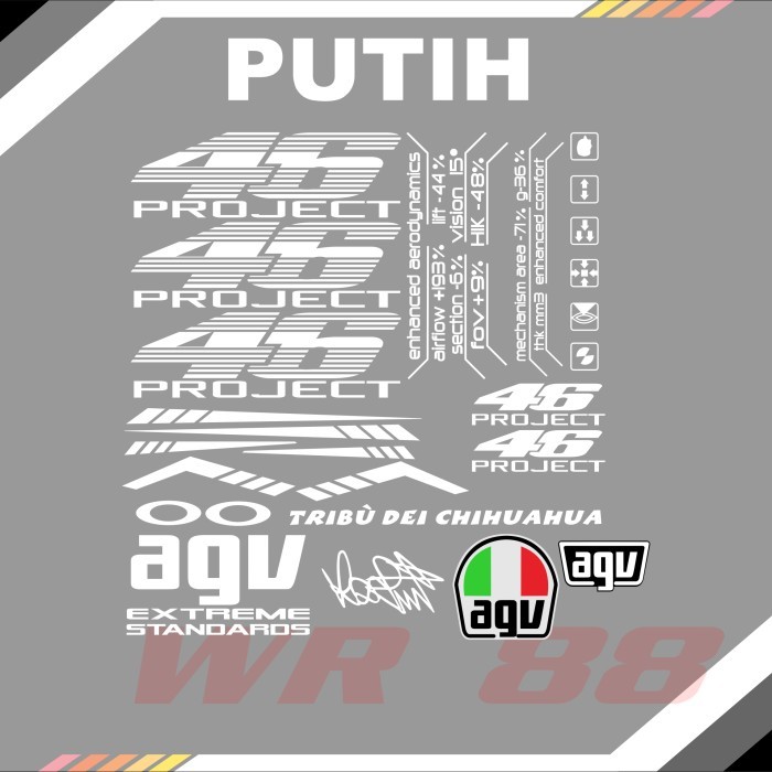 CUTTING STIKER HELEM ROSSI PROJECT 46