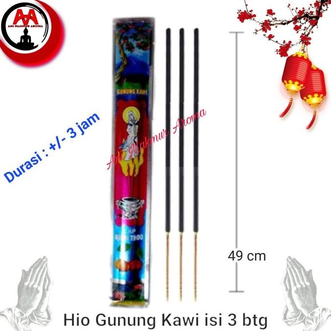 Hio Dupa Gunung Kawi Cap buah Thoo isi 3 batang