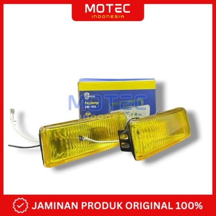 LAMPU KABUT LAMPU SOROT FOG LAMP KUNING KOTAK UNIVERSAL MERK LOWIN