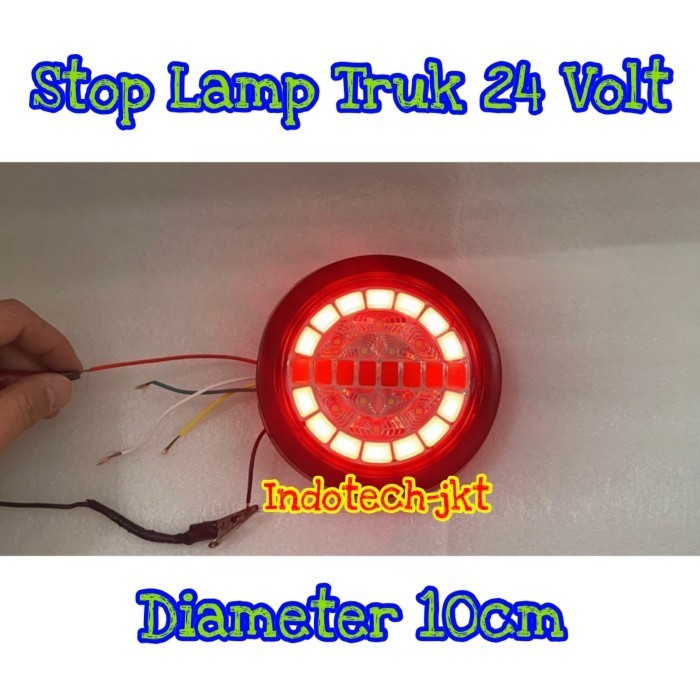 STOP LAMP LAMPU BELAKANG TRUK 24 VOLT MODEL BULAT 32 LED