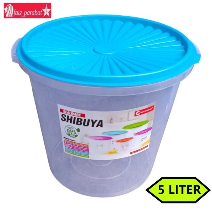 SPECIAL TOPLES PLASTIK 5 LITER MURAH SEALWARE KELER SHIBUYA CLIO WADAH PEYEK KUE KERUPUK JUMBO 5L