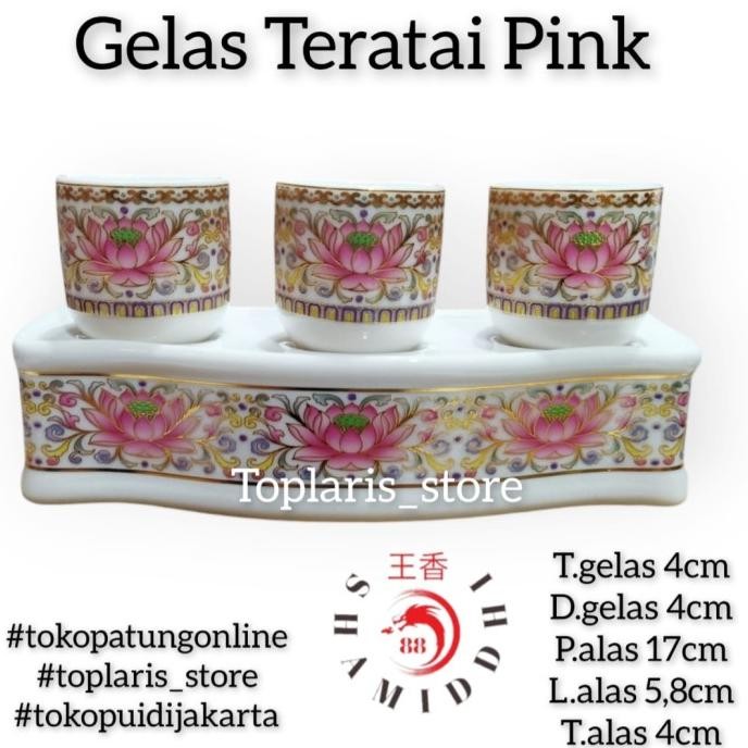 

Ready Gelas Sembahyang Teratai Set 3 New 023