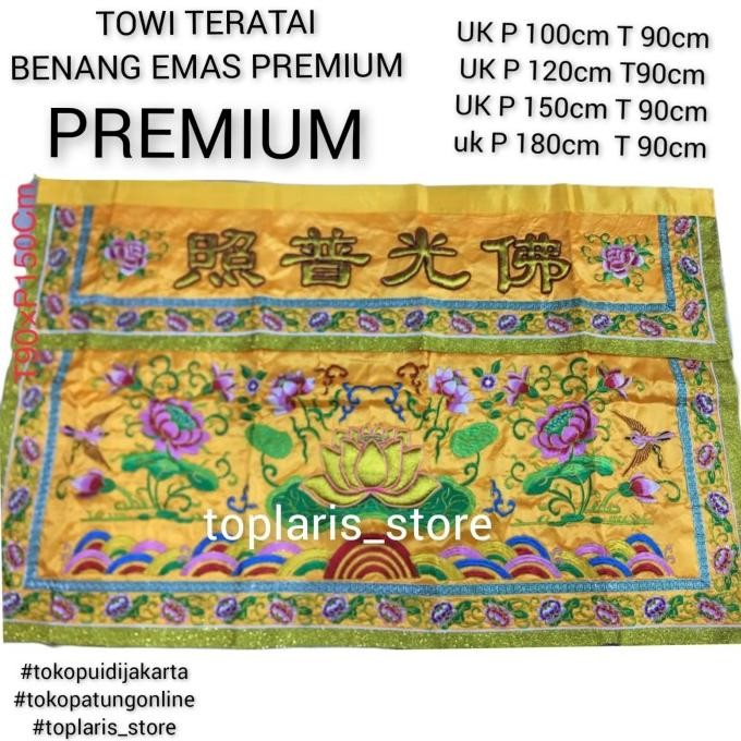 

Ready Towi Premium Teratai Full Benang Emas Taiwan 022