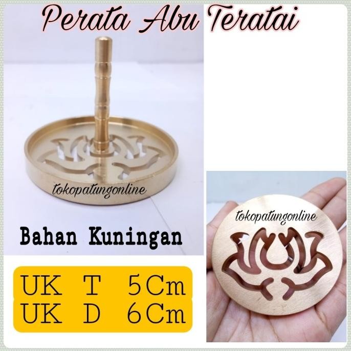 

Ready Perata Abu Bentuk Teratai Kuningan