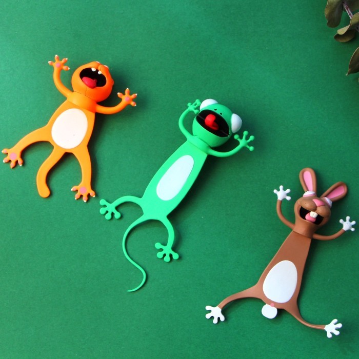 

Andra - Pembatas Buku Desain Kartun Hewan 3D Bahan Pvc Untuk Alat Tulis Anak