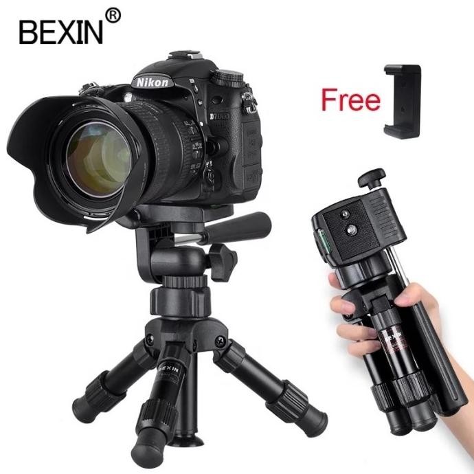 BEXIN MS02 Tripod 3 Way Aluminium Ball Head Portable for Phone Camera