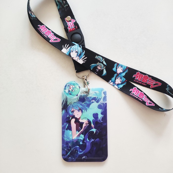 

Andra - Id Card Holder Name Tag Lanyard / Kalung Wadah Kartu Hatsune Miku