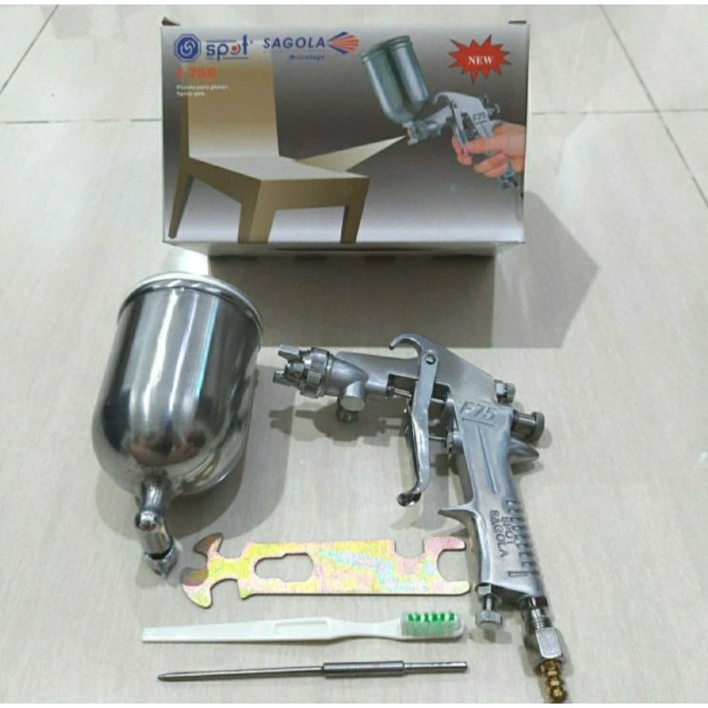 Spray Gun Cat Cet Spot Sagola F-75G / PC4 Tabung Atas