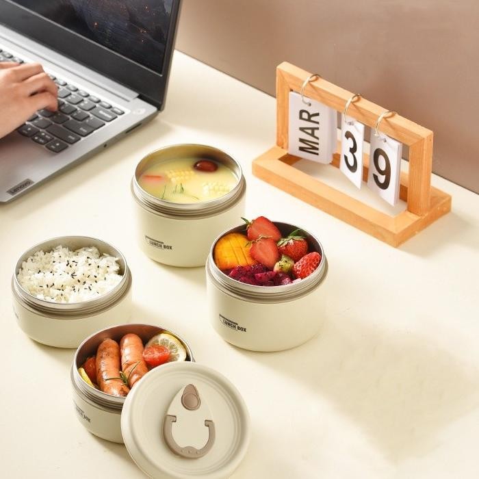 Stainless Steel Insulated Lunch Box 304 Stainless Steel Crowaveable Lunch Box Convenient Carrying Lu