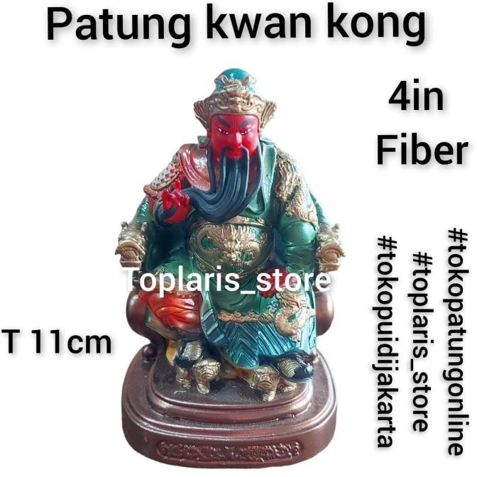 

Ready Patung Kwan Kong Duduk 4in Fiber