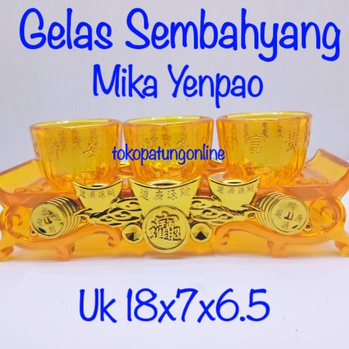 

Ready Gelas Sembahyang Set 3 Mika Kuning