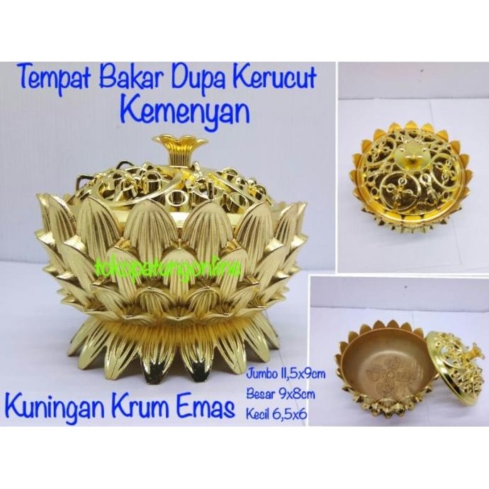 

Ready Tempat Bakar Kemenyan Kerucut Teratai Besar