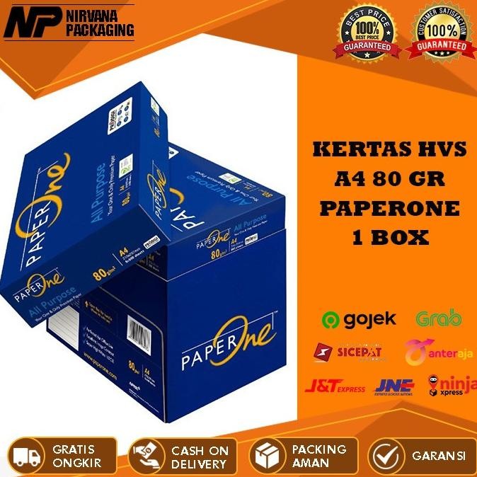 

BEBAS ONGKIR - [GOJEK/GRAB] KERTAS HVS A4 PAPERONE 80GR PAPER ONE PRINT FOTOCOPY