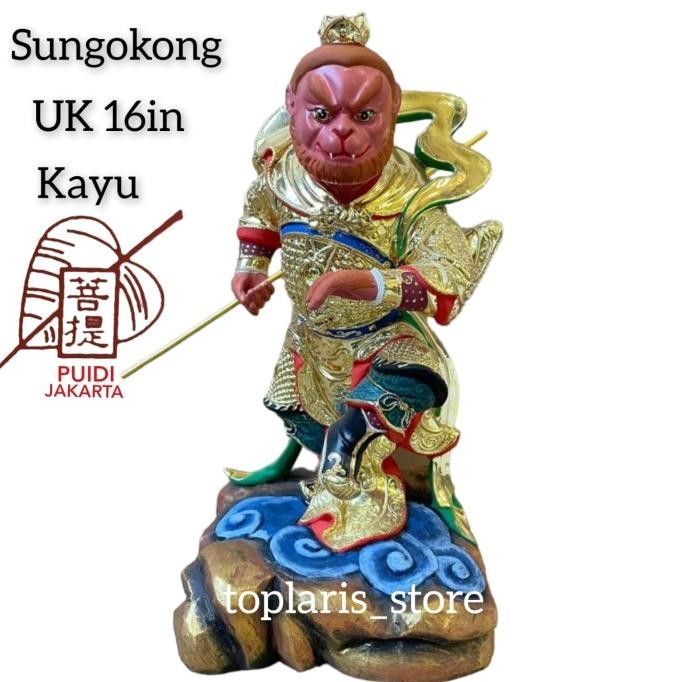 

Ready Patung Sungokong Berdiri 16in Kayu NEW
