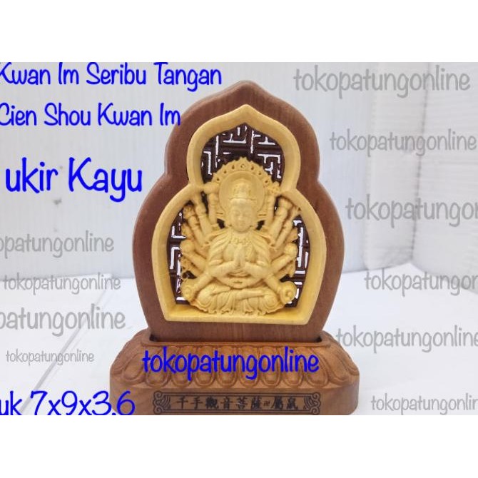 

Ready Patung Kwan Im Seribu Tangan Cien Shou Kwan Im Ukir Kayu 01