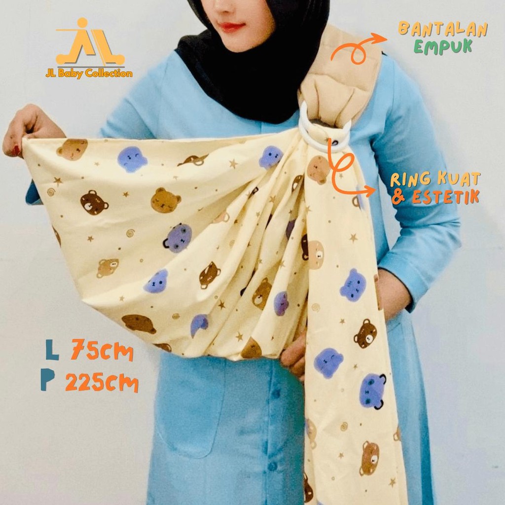 Gendongan Bayi Ring Sling Premium Bantalan Empuk Dan Lebar Jl Baby