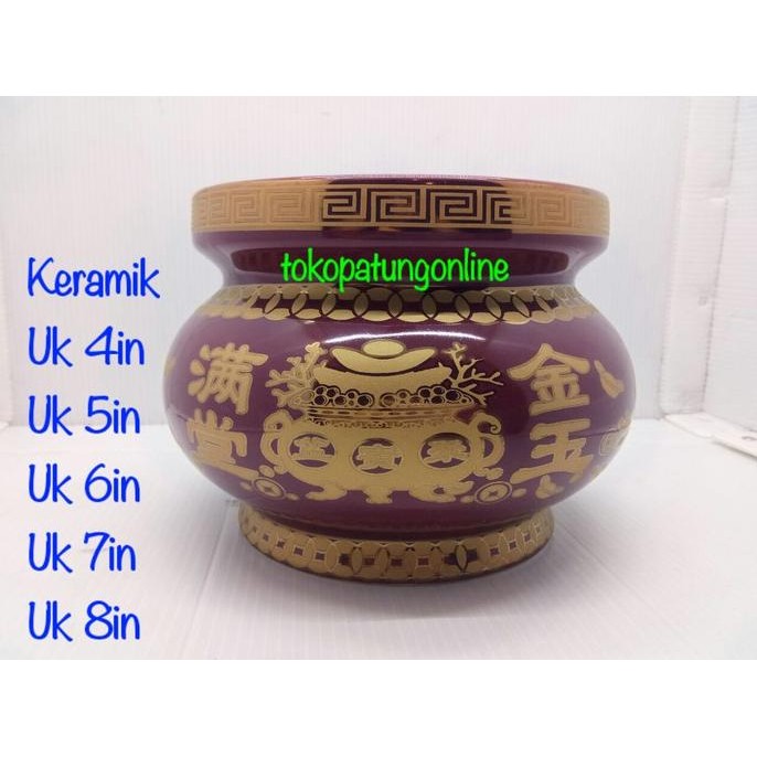 

Ready Hiolo Tempat Hio Keramik Yenpao Uk 5in Maron New