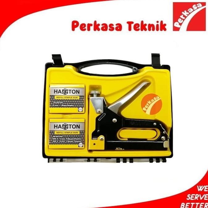 

STAPLES TANGAN SET BOX PLASTIK 3IN1 HASSTON PROHEX 4090-004 GUN TACKER ORIGINAL DAN TERPERCAYA